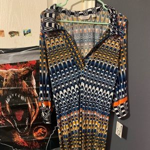 Chevron esq print dress